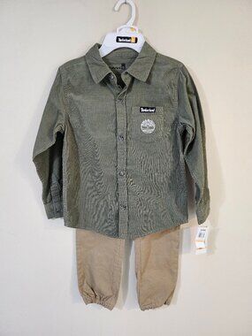 Timberland Boy's 2-Piece Shirt and Pants Set - Size 7